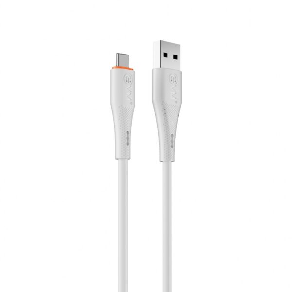 EVM C-018 USB to Type-C Charge & Sync Cable 25W Fast Charging PVC White 1 Meter
