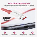 EVM Premium 100W Type-C Charging Cable TPE Red (EVM-1 Plus01) - Image 5