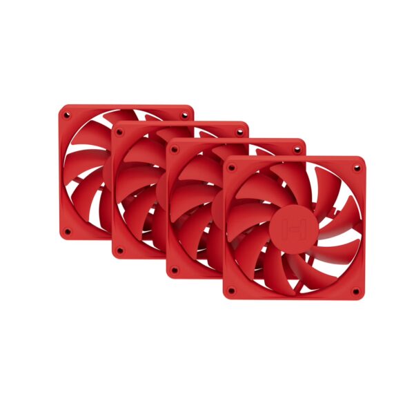 HYTE FA12 Luxury High-Airflow 120mm PWM Cabinet Fans (4-Pack) – Wild Cherry | Fluid Dynamic Bearing | FAN-HYTE-FA12-RR-4