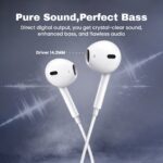 EVM Wired Earphones with 3.5mm Audio Jack & Mic White - Image 5