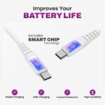 EVM Soft Silicone USB Type-C to Type-C Charge & Sync Cable – White 1M - Image 5