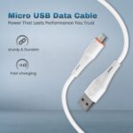 EVM USB-A to Micro USB Fast Charge & Sync Cable 18W 1 Meter White - Image 6