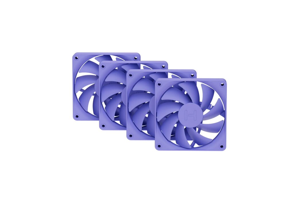 HYTE FA12 Luxury High-Airflow 120mm Cabinet Fans (4-Pack) – Taro Milk | PWM | Fluid Dynamic Bearing | FAN-HYTE-FA12-TM-4