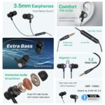 EVM 3.5mm Wired Earphones with Built-in Mic Black (EVM-HF-03) - Image 3