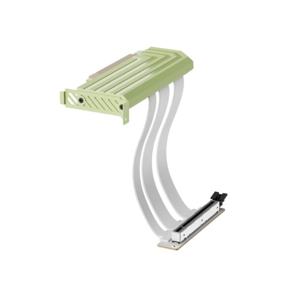 HYTE Hyper PCIe 5.0 GPU Riser Cable 200mm – Matcha Milk | PCIe Gen5 x16 | High-Speed Graphics Card Extension