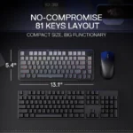 Redragon Ucal Pro K673 Pro 75% Tri-Mode Mechanical Keyboard – Concrete Jungle - Image 6