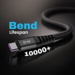 EVM USB-C Charge & Sync Cable for Fast Charging 1.2M Black – SFC-03 - Image 2