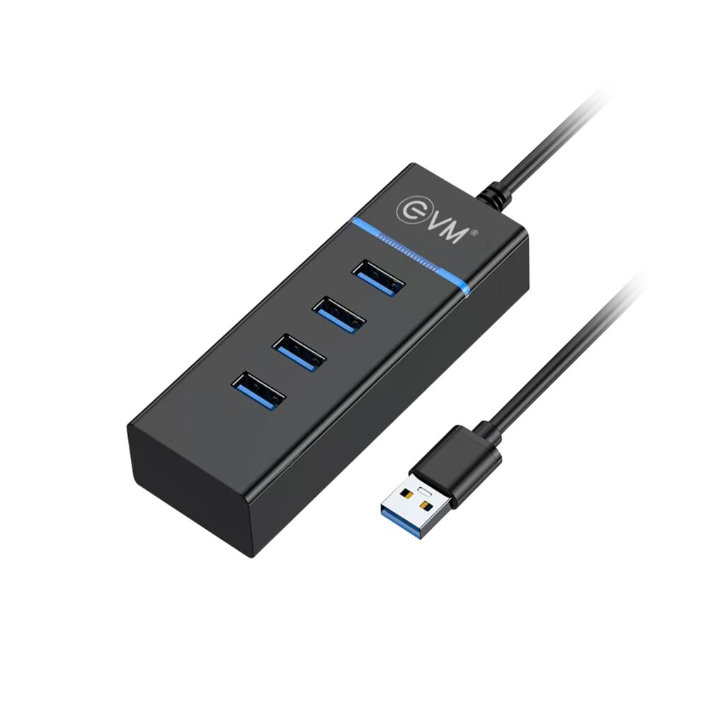 EVM 4-in-1 USB Hub | 1× USB 3.0 + 3× USB 2.0 | 1.5m Cable | EVMDH4P