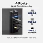 EVM 4-in-1 USB Hub | 1× USB 3.0 + 3× USB 2.0 | 1.5m Cable | EVMDH4P - Image 2