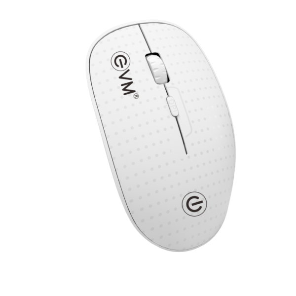 EVM EWLM-720 2.4GHz Wireless Mouse | 1600 DPI | 4D Buttons | USB Nano Receiver | White