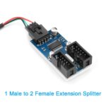 GENERIC 9-Pin USB 2.0 Internal Header Splitter Cable | 1 Female to 2 Male Motherboard Adapter - Image 3