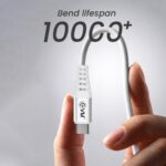 EVM Soft Silicone USB-C to Lightning Cable for Charging & Data Transfer – White 1M - Image 3