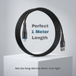 EVM USB-A to Micro USB Fast Charge & Sync Cable 18W 1 Meter Black - Image 4