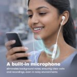 EVM Wired Earphones with 3.5mm Audio Jack & Mic White - Image 3