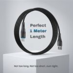 EVM C-018 USB to Type-C Charge & Sync Cable 25W Fast Charging PVC Black 1 Meter - Image 4