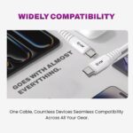 EVM Soft Silicone USB Type-C to Type-C Charge & Sync Cable – White 1M - Image 3