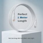 EVM USB-A to Micro USB Fast Charge & Sync Cable 18W 1 Meter White - Image 4