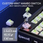 Redragon Ucal Pro K673 Pro 75% Tri-Mode Mechanical Keyboard – Concrete Jungle - Image 4