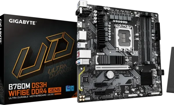 Gigabyte B760M DS3H WIFI6E DDR4 GEN5 | Intel B760 LGA 1700 DDR4 Motherboard