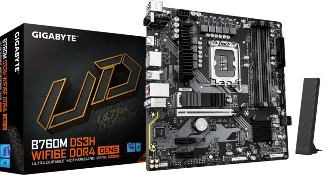 Gigabyte B760M DS3H WIFI6E DDR4 GEN5 | Intel B760 LGA 1700 DDR4 Motherboard