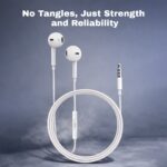 EVM Wired Earphones with 3.5mm Audio Jack & Mic White - Image 2