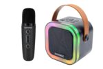 Hammok Duet Bluetooth Speaker with Karaoke Microphone (Black) | Portable Wireless Speaker | Bluetooth 5.3 | Rechargeable
