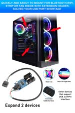 GENERIC 9-Pin USB 2.0 Internal Header Splitter Cable | 1 Female to 2 Male Motherboard Adapter - Image 5