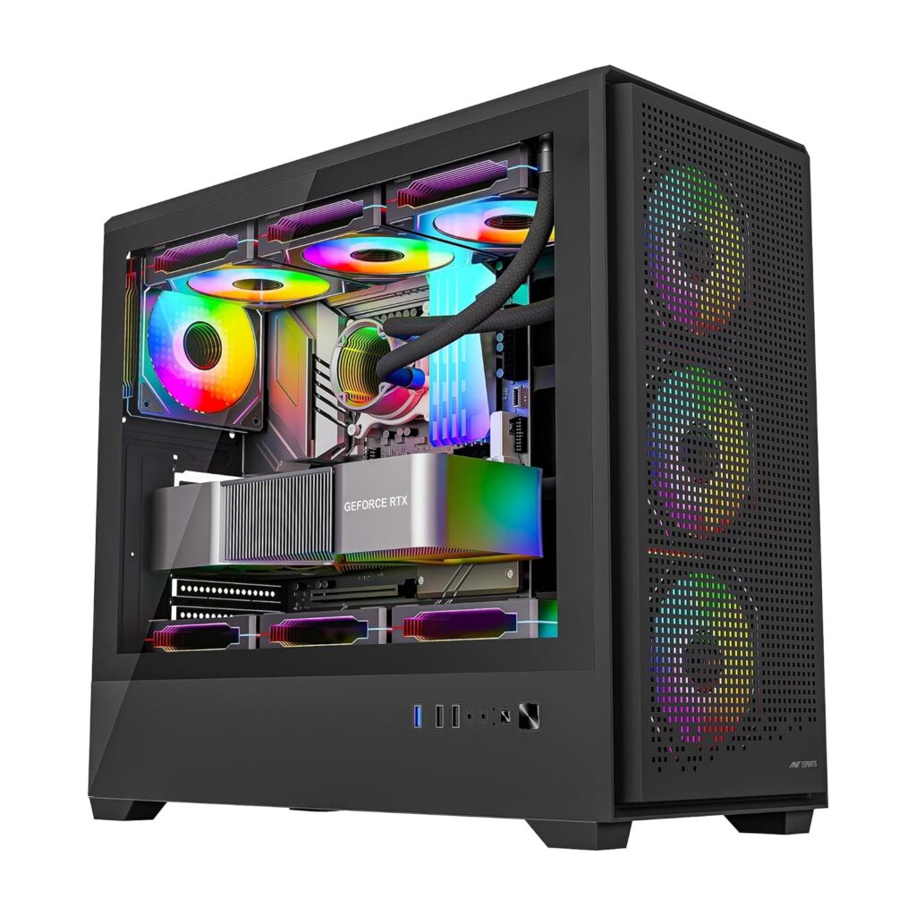 Ant Esports EVO 360 Lite ATX Gaming PC Cabinet – Black