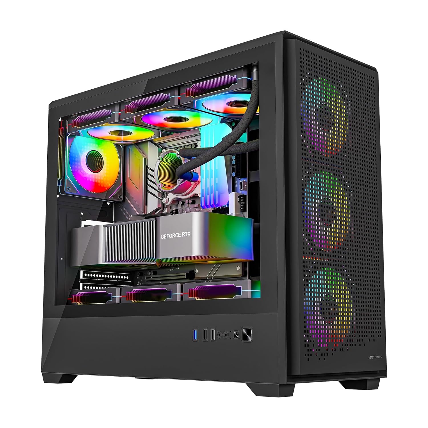81Aq3O4-HHL._SL1500_ Ant Esports EVO 360 Lite ATX Gaming PC Cabinet – Black
