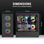 Ant Esports EVO 360 Lite ATX Gaming PC Cabinet – Black - Image 4