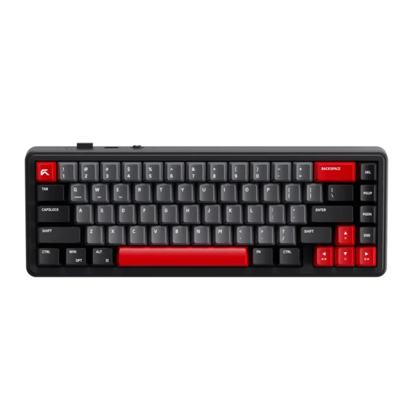 Cybeart Akula 65 Compact 65% Wireless RGB Mechanical Keyboard – Signature Edition (Black/Red/Gray)