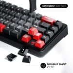 Cybeart Akula 65 Compact 65% Wireless RGB Mechanical Keyboard – Signature Edition (Black/Red/Gray) - Image 5