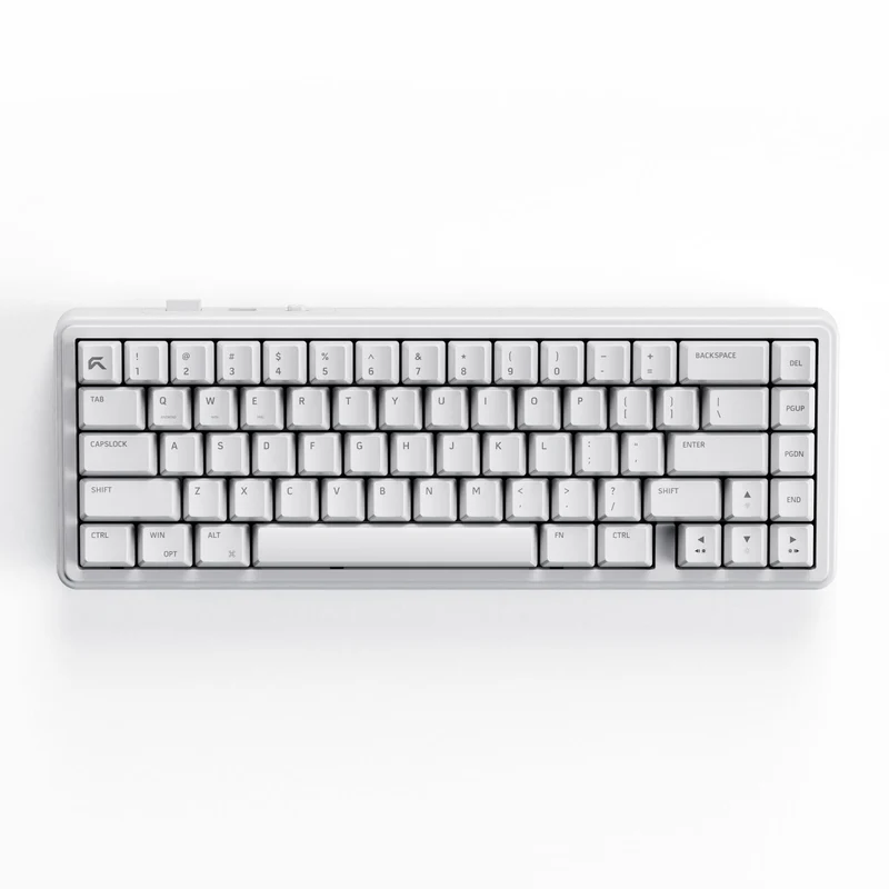 Cybeart Akula 65 Compact 65% Tri-Mode Wireless RGB Mechanical Keyboard | Hot-Swappable | White