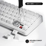 Cybeart Akula 65 Compact 65% Tri-Mode Wireless RGB Mechanical Keyboard | Hot-Swappable | White - Image 3