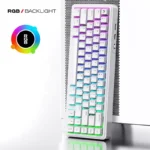 Cybeart Akula 65 Compact 65% Tri-Mode Wireless RGB Mechanical Keyboard | Hot-Swappable | White - Image 2