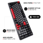 Cybeart Akula 99 Signature Edition 98% Tri-Mode Wireless RGB Mechanical Gaming Keyboard | Hot-Swappable | Black/Red/Gray - Image 5