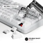 Cybeart Akula 99 98% Tri-Mode Wireless RGB Mechanical Gaming Keyboard | MKI Pre-Lubed Switches | White - Image 4
