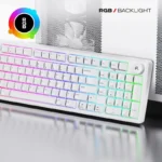 Cybeart Akula 99 98% Tri-Mode Wireless RGB Mechanical Gaming Keyboard | MKI Pre-Lubed Switches | White - Image 2
