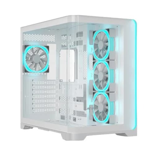 Ant Esports Crystal ARC Mid-Tower Gaming PC Cabinet – White