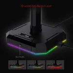 Redragon SCEPTER PRO HA300 RGB Headphone Stand with USB Hub - Image 4