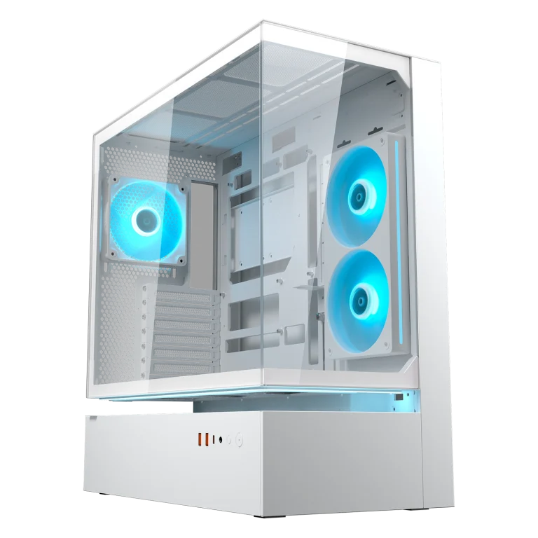 Cougar CFV235 Tempered Glass Mid Tower Gaming Cabinet (White) | ATX | ARGB Fans | USB Type-C | CGR-2DA4W