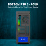 Ant Esports Crystal X3 LCD Mid-Tower Gaming PC Cabinet – Black - Image 3