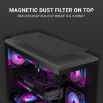 Ant Esports Crystal X6 Lite Mid-Tower Gaming PC Cabinet – Black - Image 2