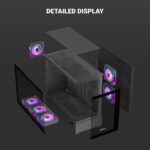 Ant Esports Crystal X6 Lite Mid-Tower Gaming PC Cabinet – Black - Image 4