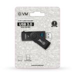 EVM 2-in-1 USB 3.0 Memory Card Reader | SD & microSD | Plug & Play | High-Speed Data Transfer