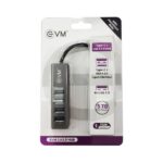 EVM 5-in-1 USB 3.0 Hub | Dual Input USB-C & USB-A | 4× USB 3.0 Ports