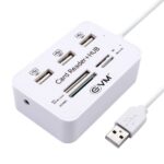 EVM All-in-One USB 2.0 Memory Card Reader with 3-Port USB Hub | EVM-HBACR2.0