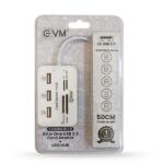 EVM All-in-One USB 2.0 Memory Card Reader with 3-Port USB Hub | EVM-HBACR2.0