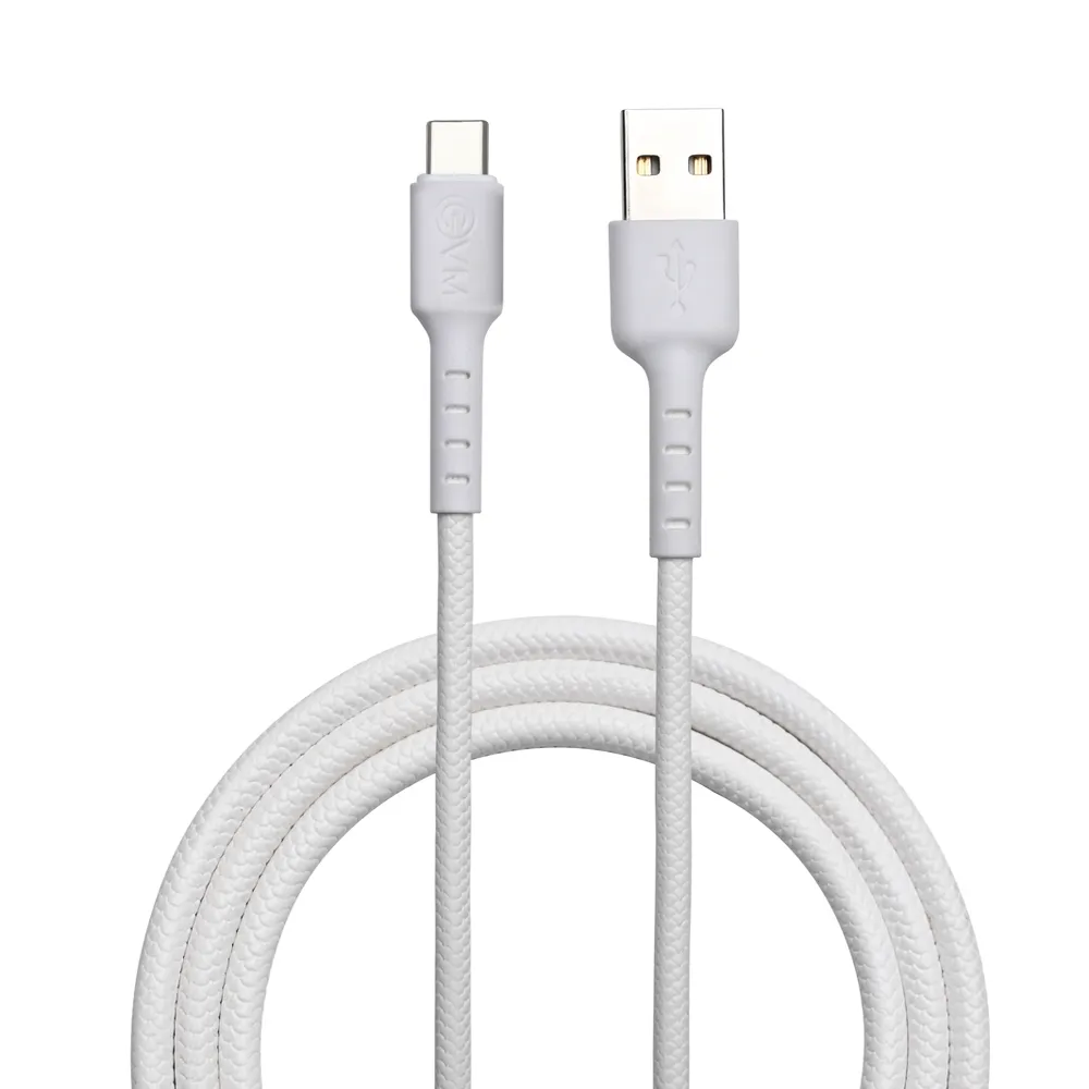 EVM Premium Type-C Nylon Braided Cable 25W White