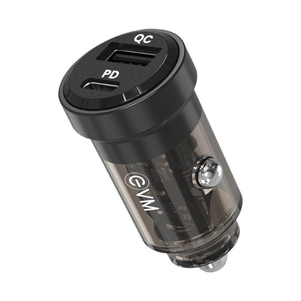 EVM EnPlug 51W PD + QC Fast Car Charger (USB-C + USB-A)
